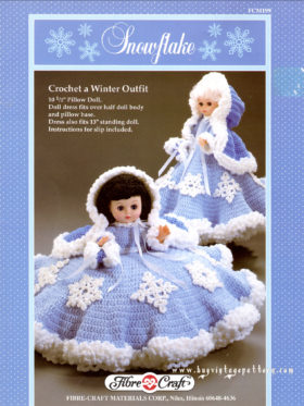 Snowflake crochet pillow doll pattern