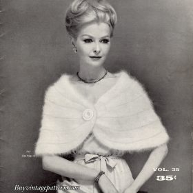 Vintage Cape Knitting pattern downloadable PDF