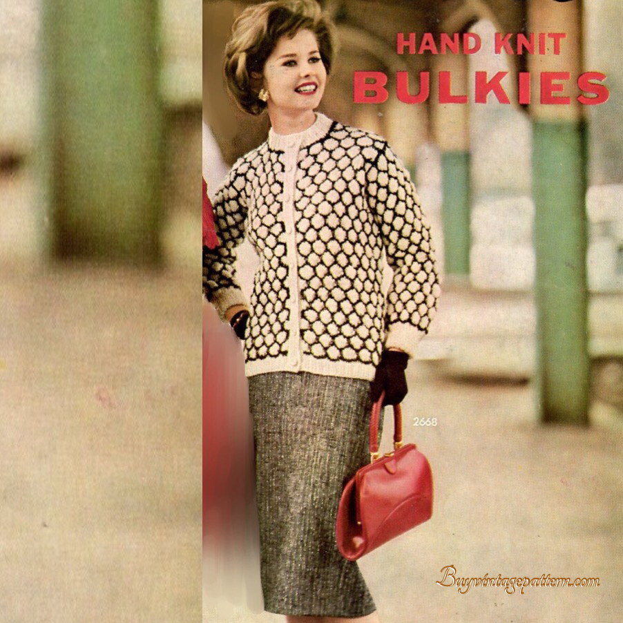 Vintage Jacket knit PDF pattern