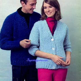 Vintage Cardigan n Slipon Knit patterns downloadable PDF