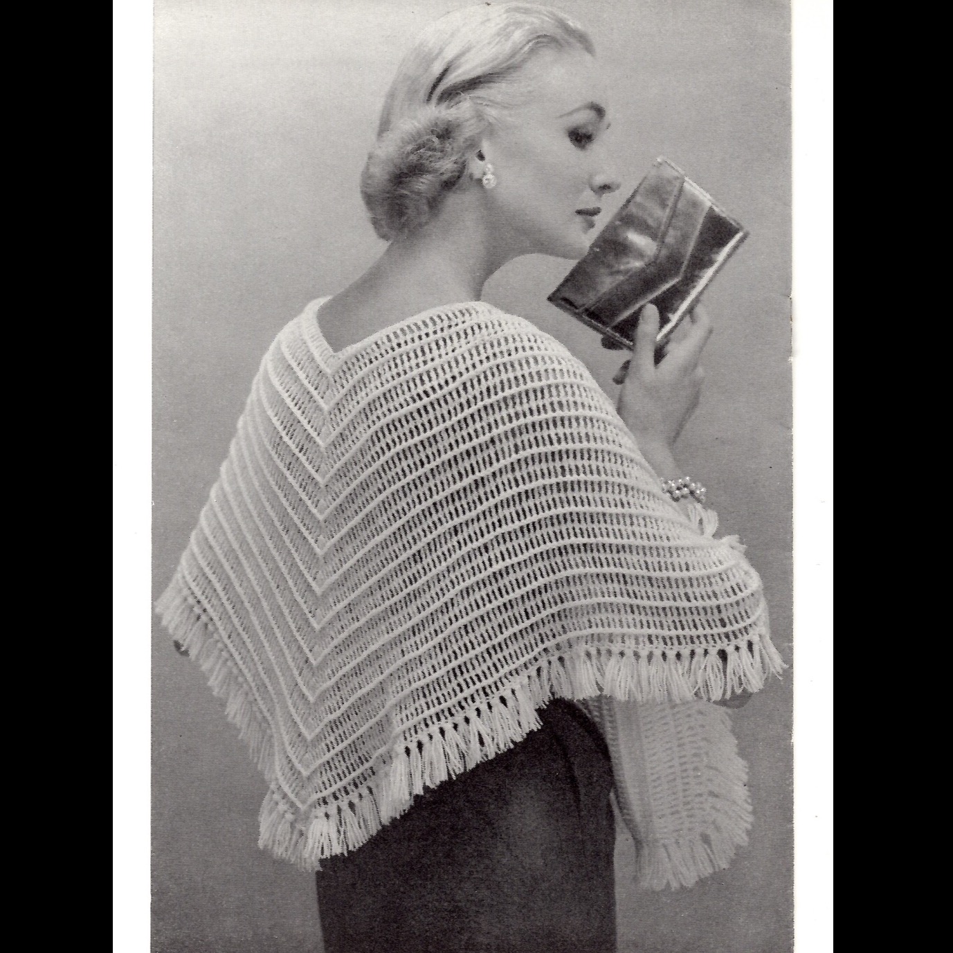 Vintage Cape Stole crochet pattern downloadable PDF