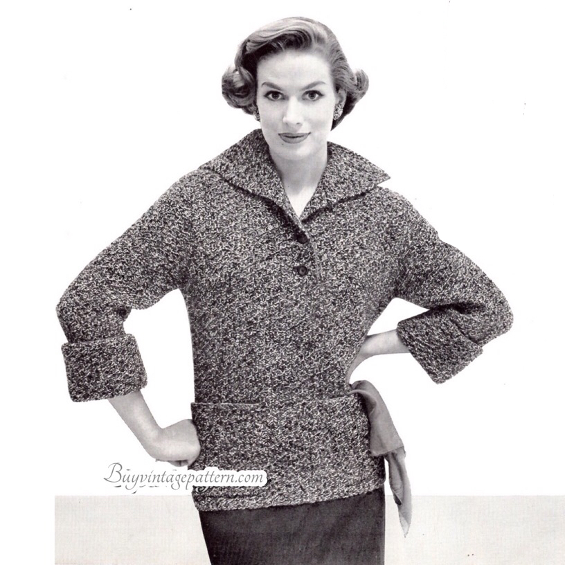 Vintage Blouse Knit pattern downloadable PDF
