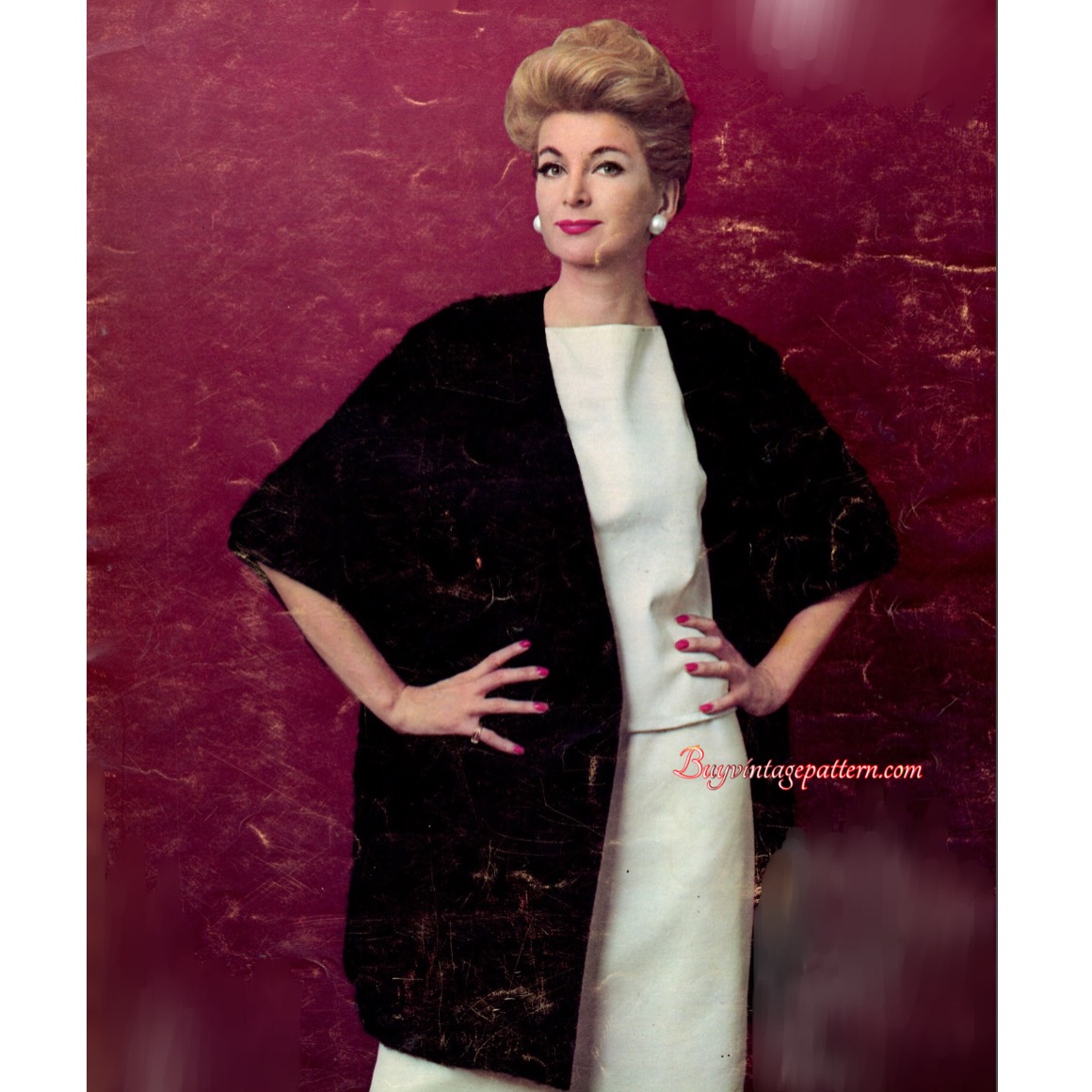 Vintage Wrap Knitting pattern downloadable PDF