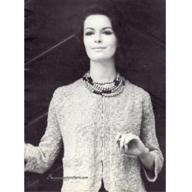 Vintage jacket knitting pattern downloadable PDF