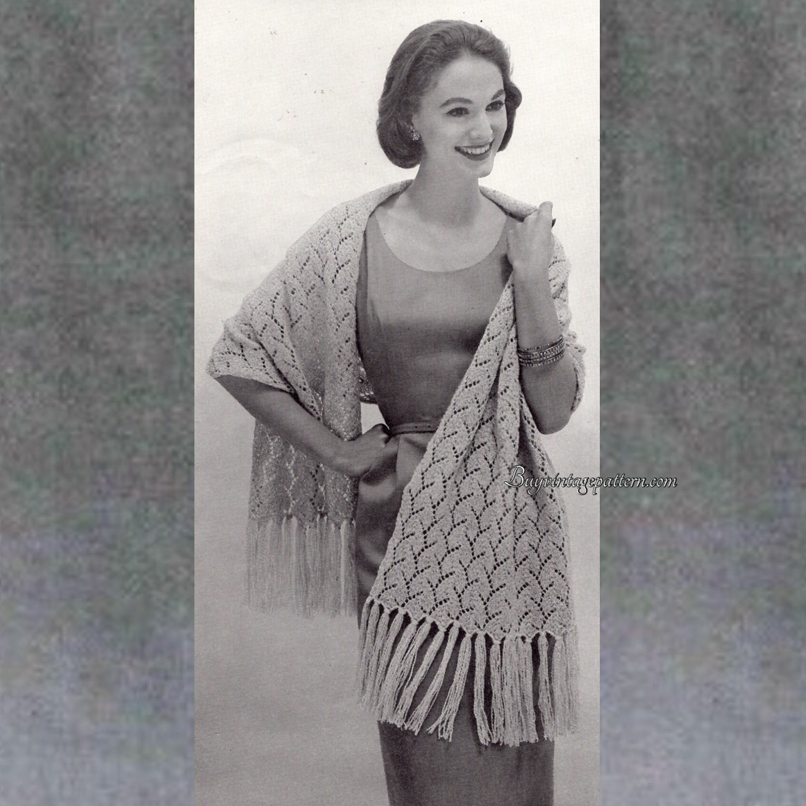 Vintage Stole Knitting pattern downloadable PDF