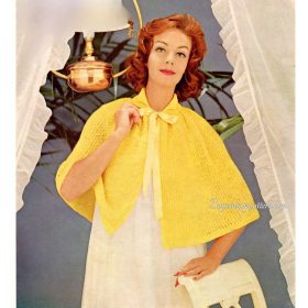 Vintage Bed Cape Knit pattern downloadable PDF