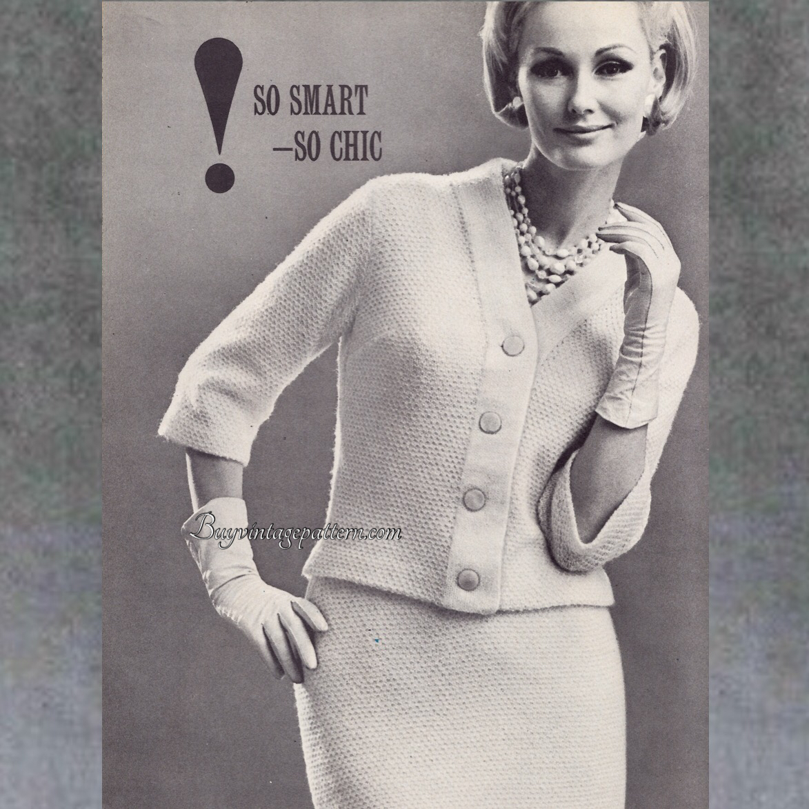 Vintage Suit Knitting pattern downloadable PDF