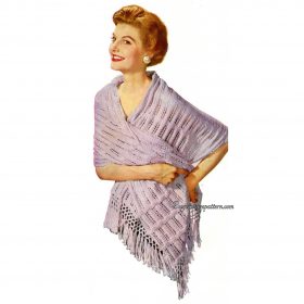 Vintage Shawl Knitting pattern downloadable PDF