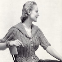 Vintage Blouse knitting pattern downloadable PDF - Image 2