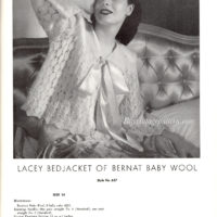 Vintage Bed Jacket knitting pattern downloadable PDF - Image 2
