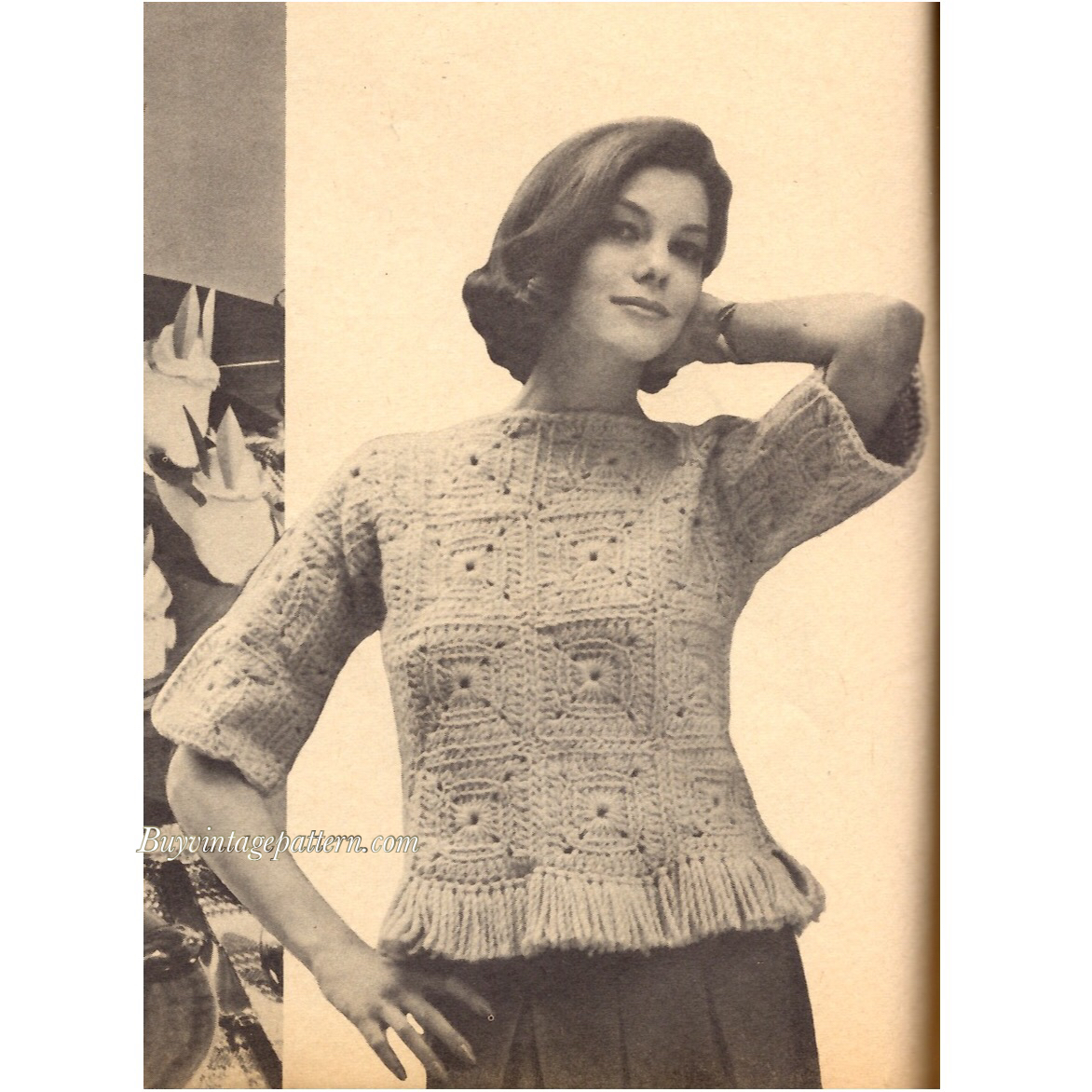 Vintage Sweater PDF crochet pattern