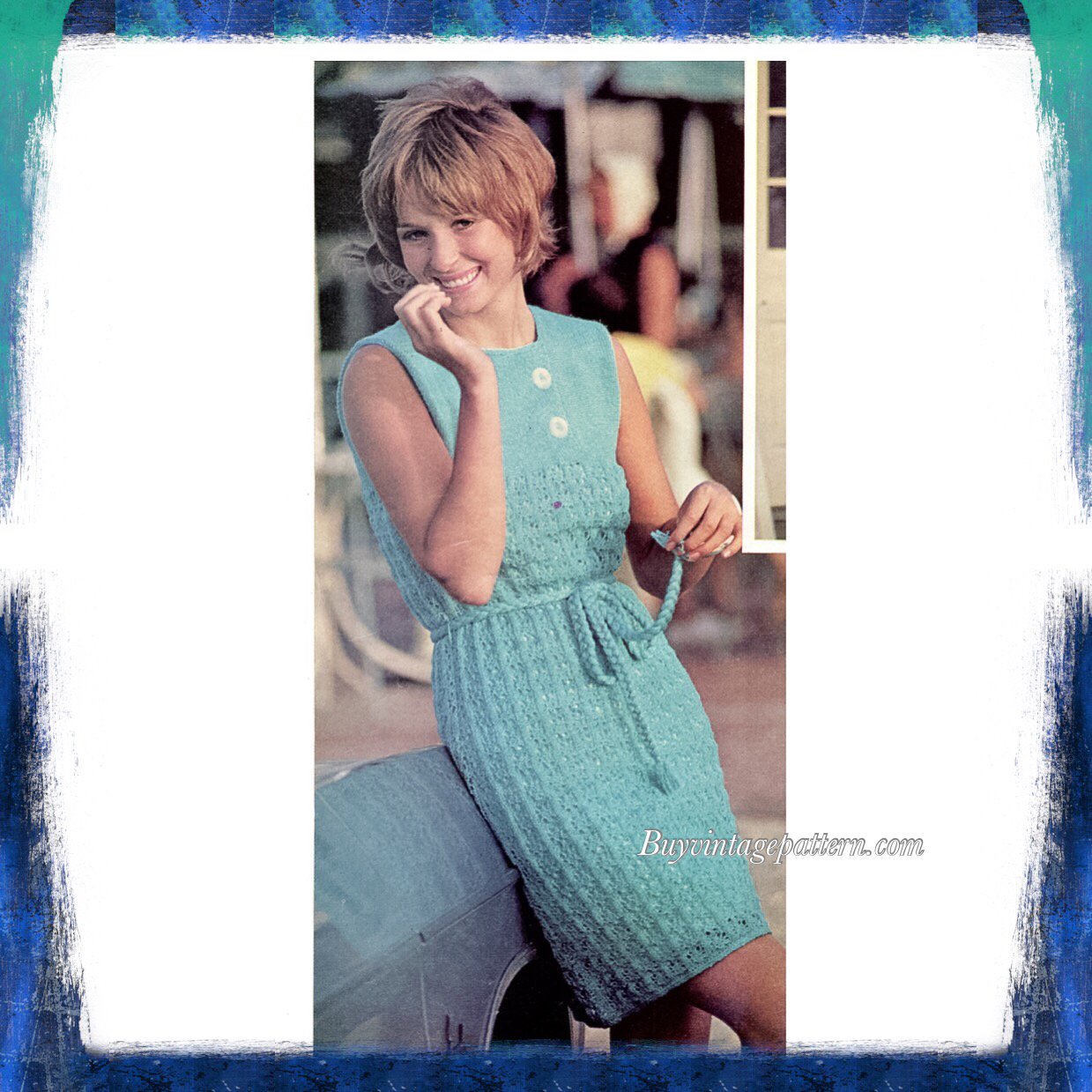 Vintage Dress Knitting pattern downloadable PDF