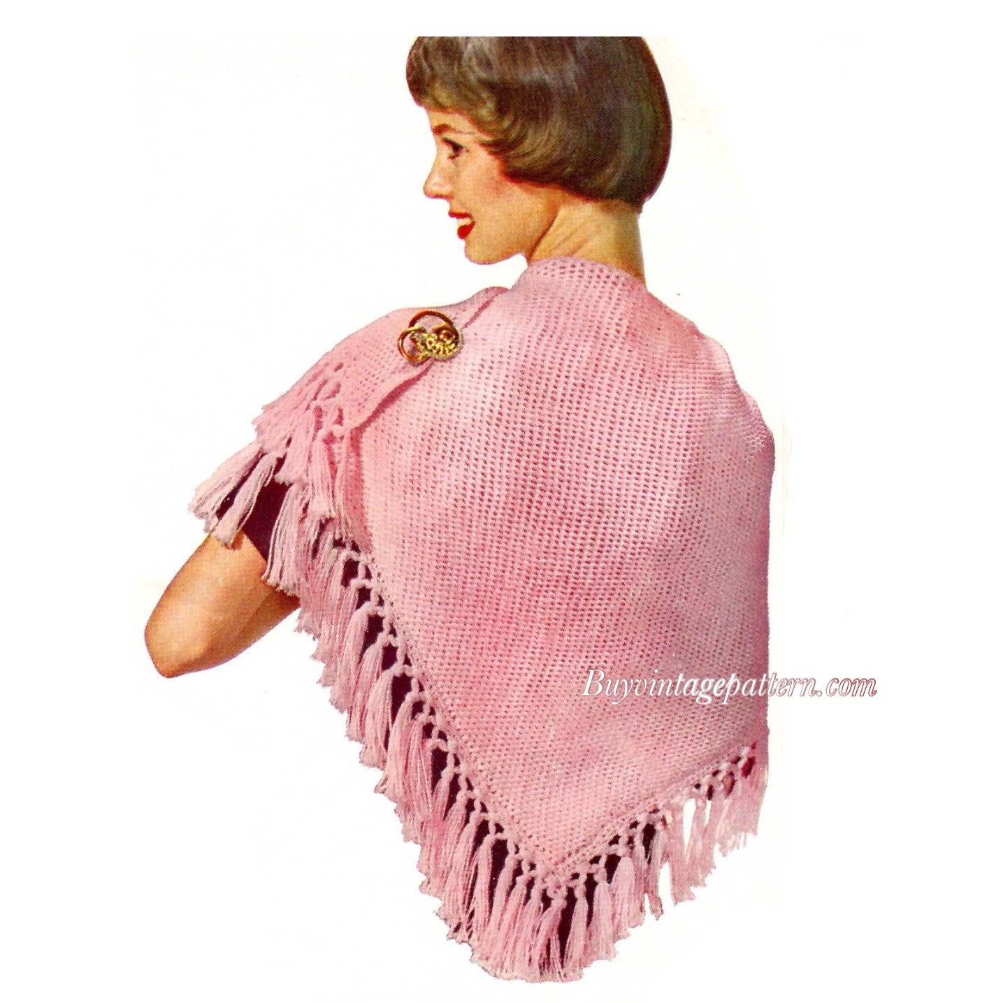 Vintage Shawl crochet pattern downloadable PDF