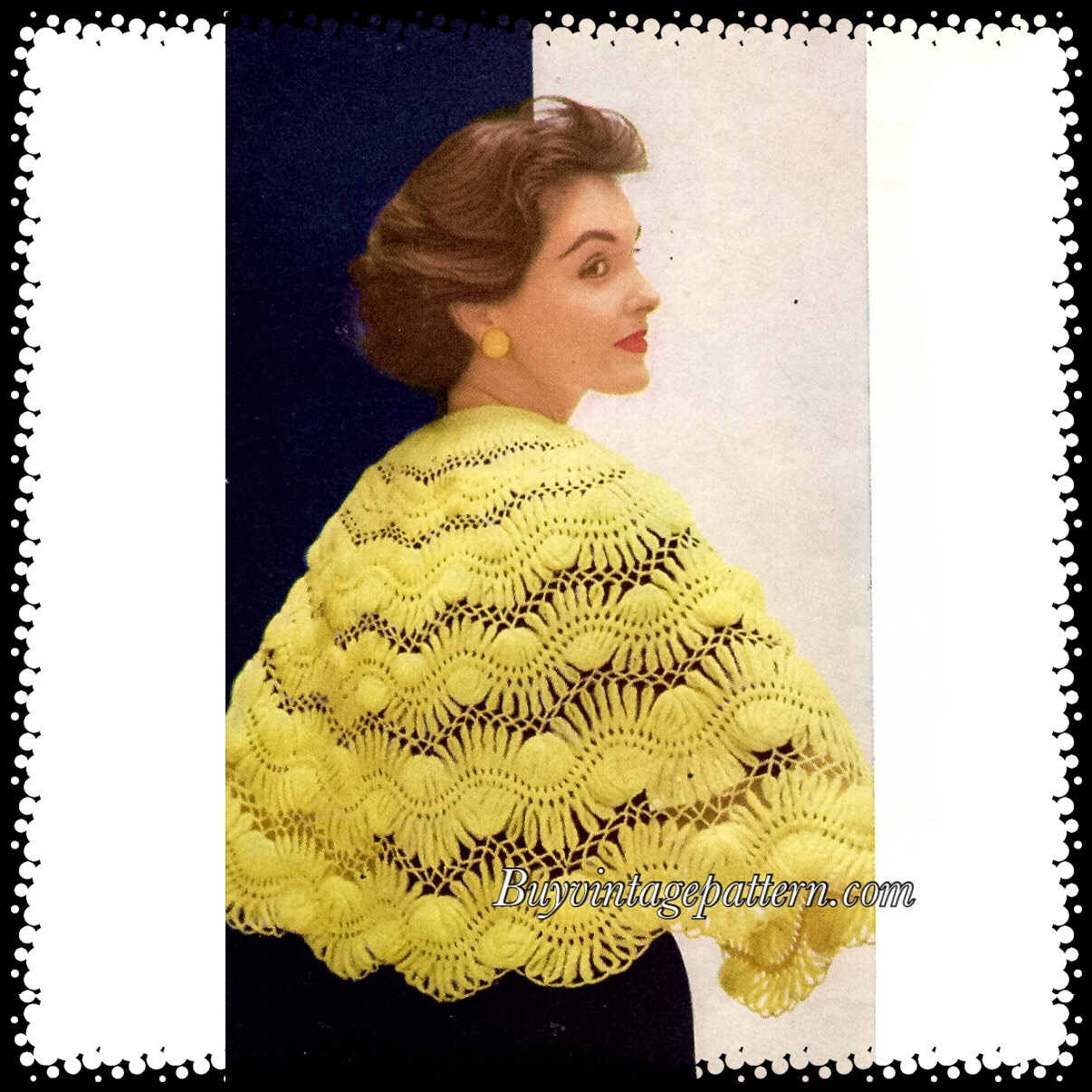 Free vintage Cape crochet pattern , PDF downloadable