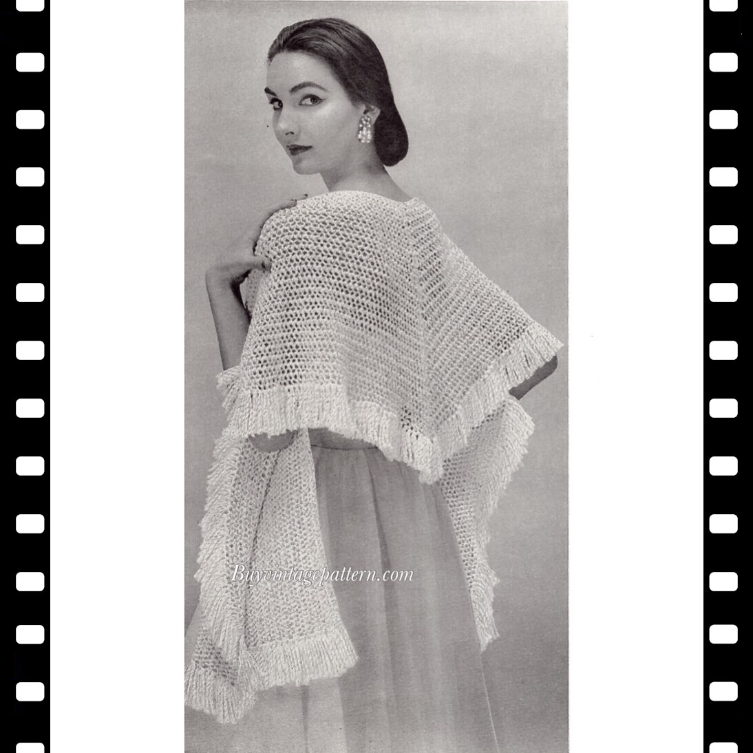 Vintage Stole Knitting pattern downloadable PDF