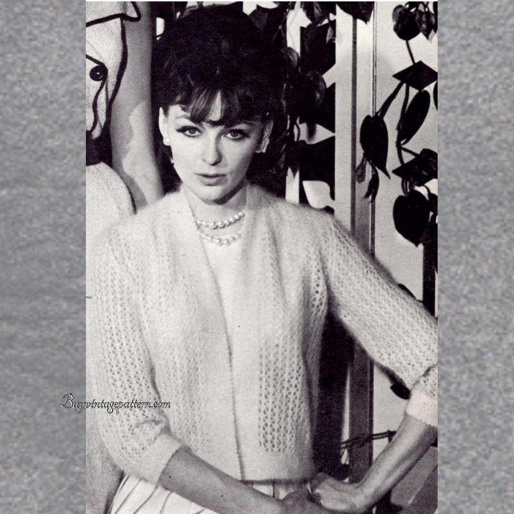 Vintage jacket knitting pattern downloadable PDF