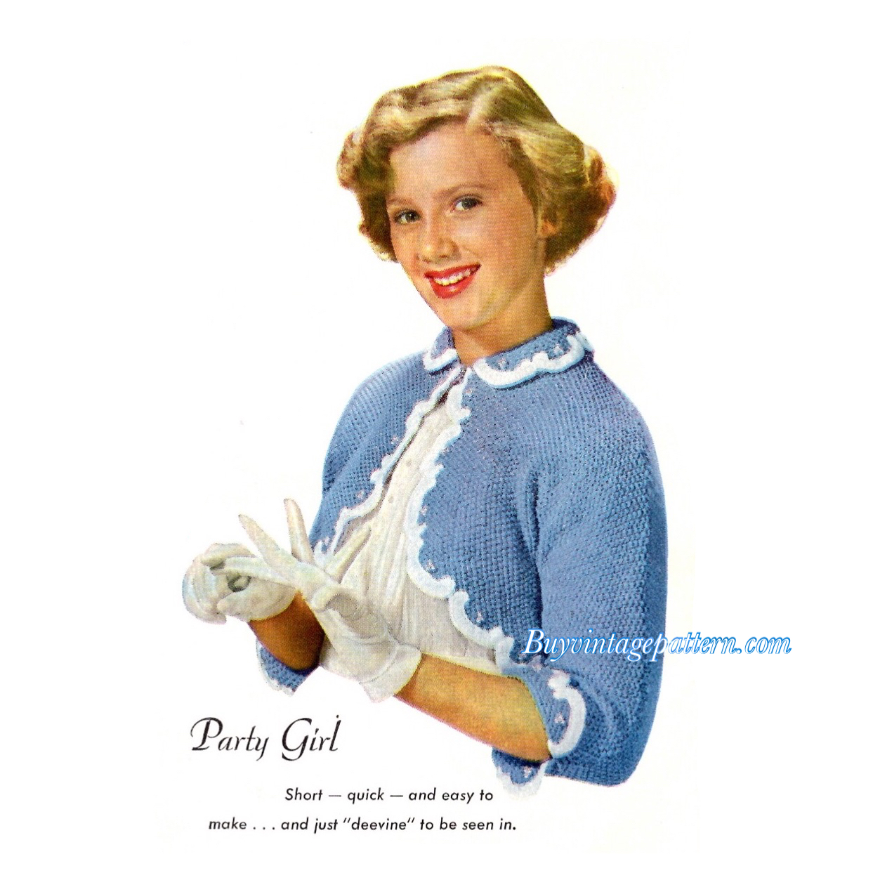 Vintage Shrug knitting pattern downloadable PDF