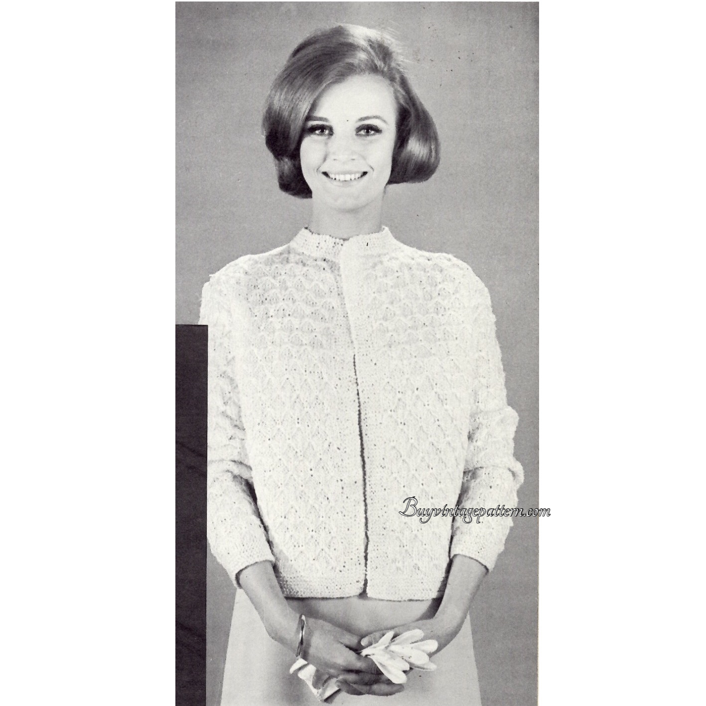 Vintage jacket knitting pattern downloadable PDF