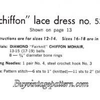 Vintage Dress Knitting pattern downloadable PDF - Image 2