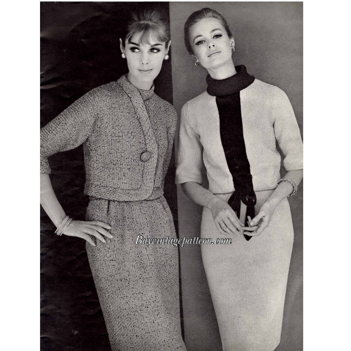 Vintage Dress knitting patterns downloadable PDF