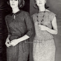 Vintage Ribbon Dress knit patterns downloadable PDF - Image 2