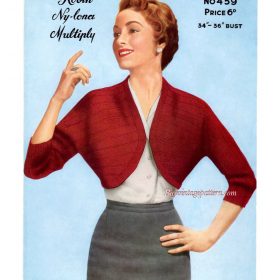 Vintage Cardigan knitting pattern downloadable PDF