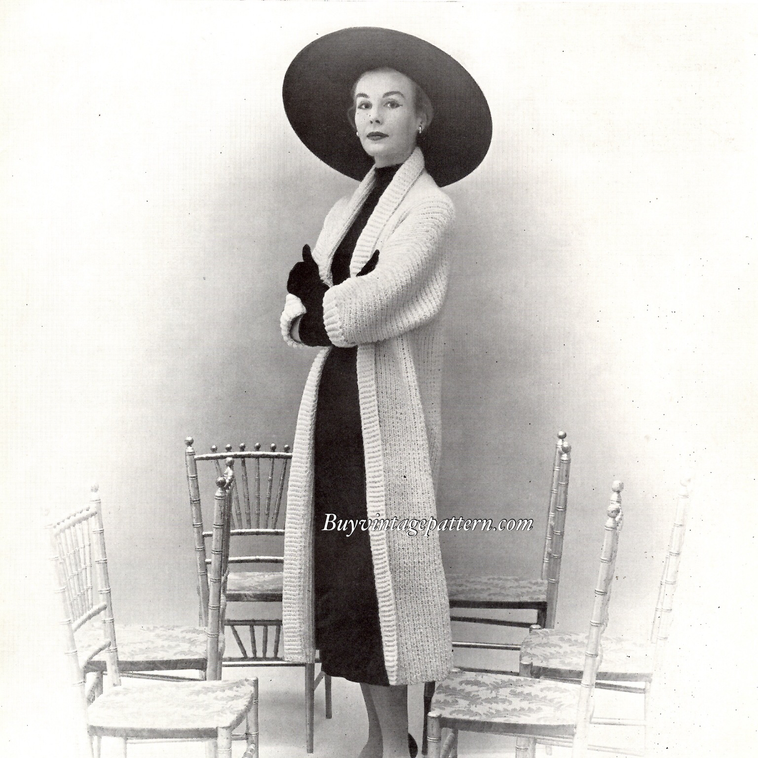 Vintage Coat knitting pattern PDF downloadable