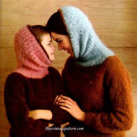 Pullover Knitting pattern downloadable PDF vintage
