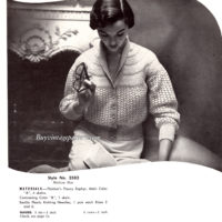 Vintage bed-jacket knit pattern downloadable PDF - Image 2