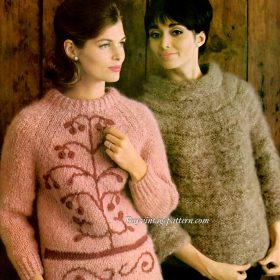 Vintage Pullovers Knit pattern downloadable PDF