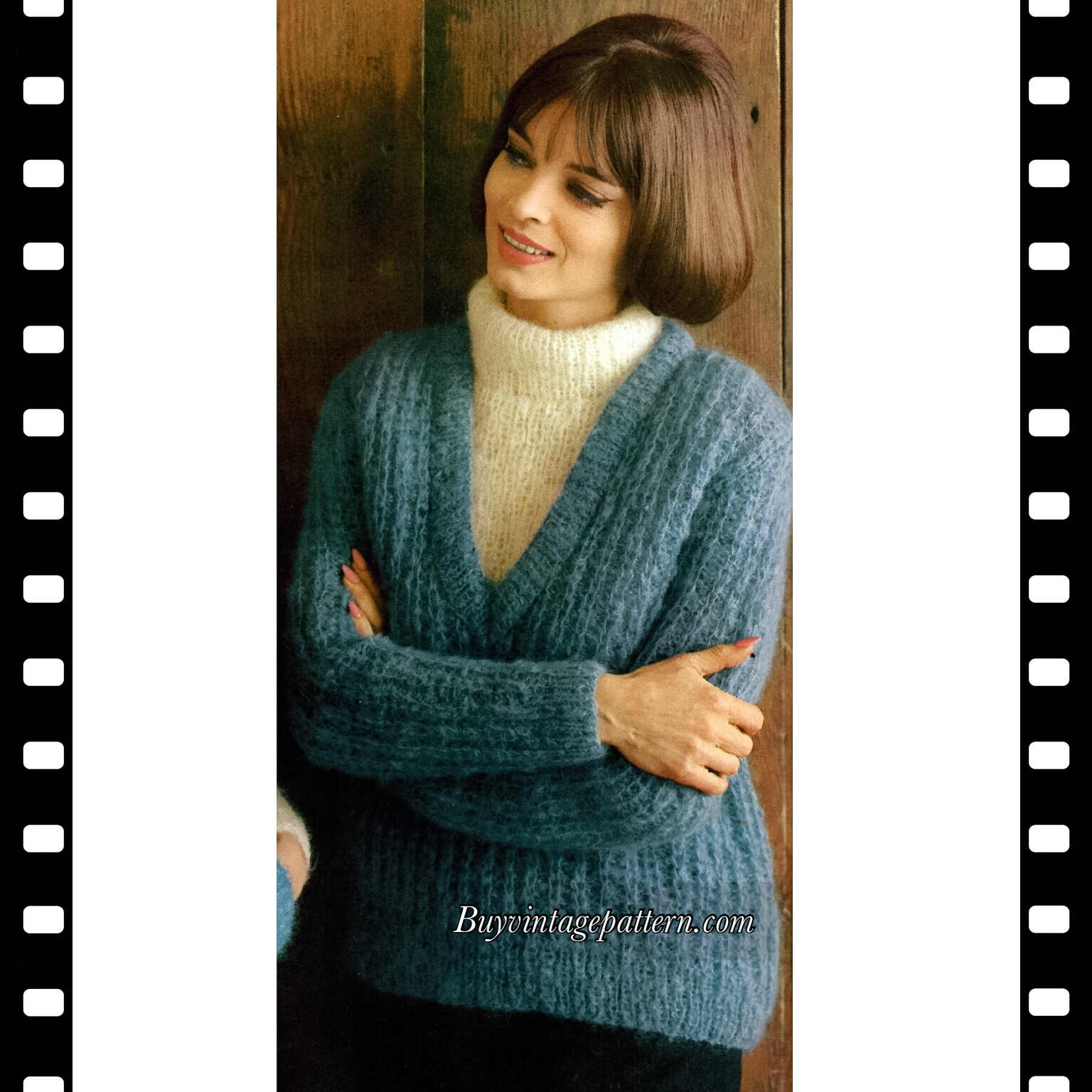 Vintage Pullover Knitting pattern downloadable PDF