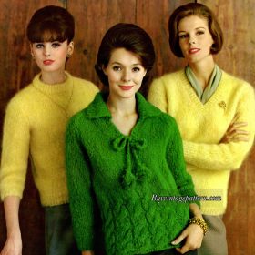 Vintage Pullovers Knitting patterns PDF