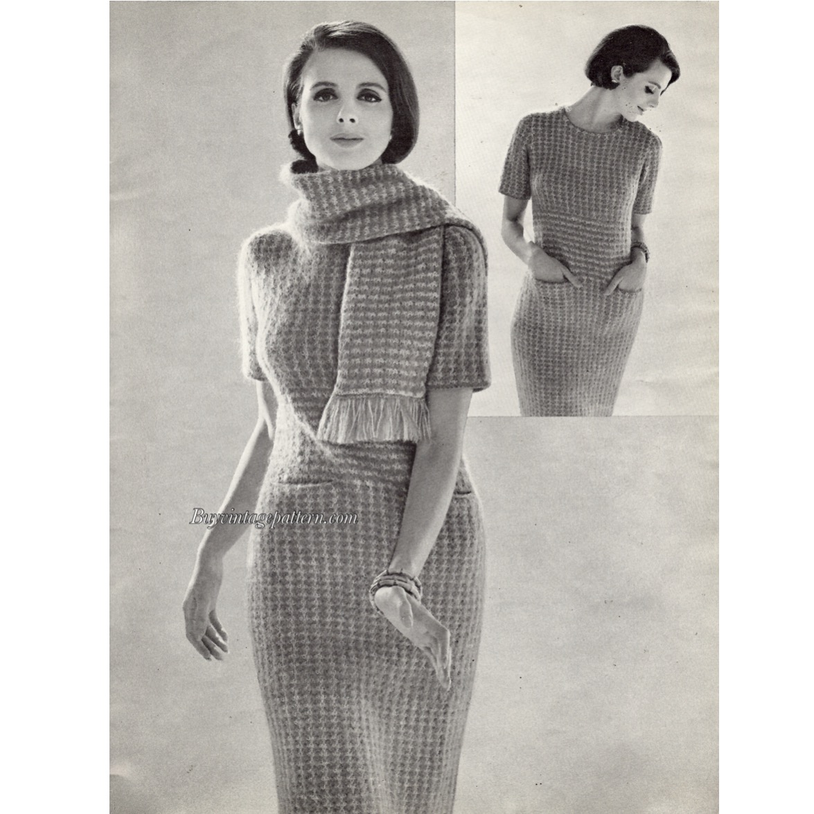 Vintage Dress PDF Knitting patern