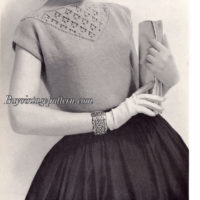 Vintage Blouse knitting pattern downloadable PDF - Image 2