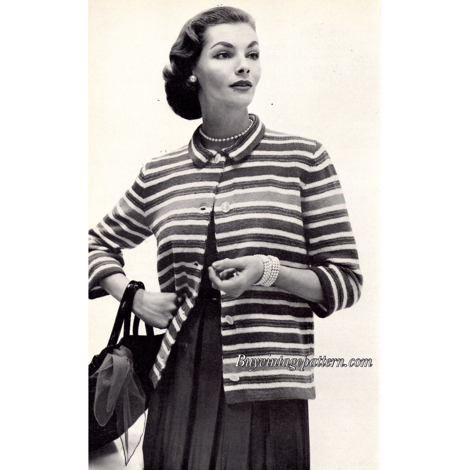 Vintage Jacket knitting pattern PDF