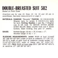 Vintage Suit Knitting pattern downloadable PDF - Image 2