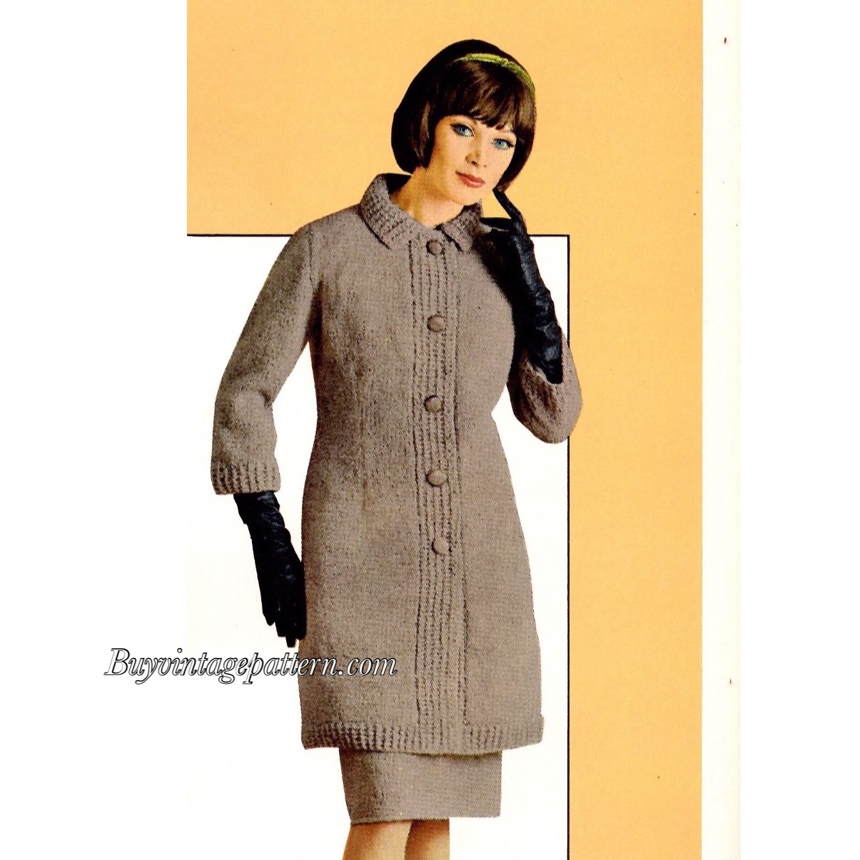 Vintage Tunic Suit Knitting pattern PDF