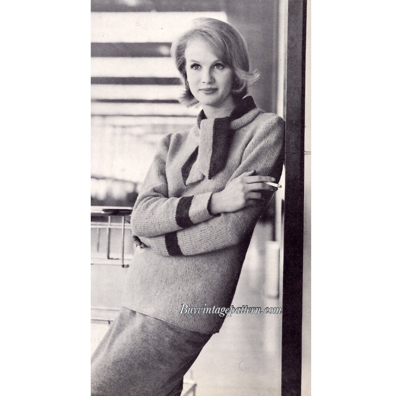 Vintage Blouse PDF knitting pattern