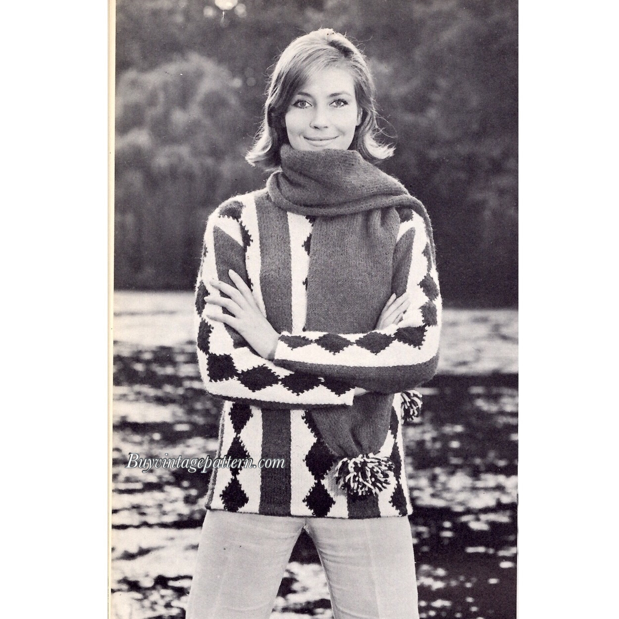 Pullover n Scarf knit e-patterns