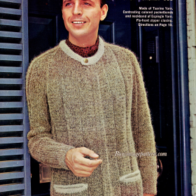 Vintage Men Jacket PDF Knitting pattern