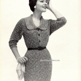 Vintage Dress PDF knitting pattern