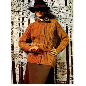 Vintage Jacket knitting pattern PDF