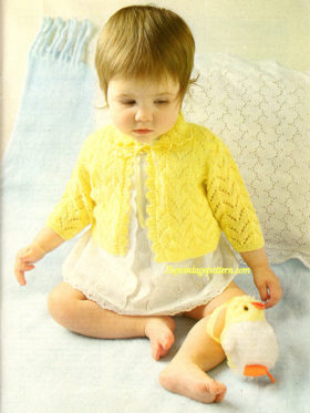 Retro Matine Jacket PDF Knitting pattern