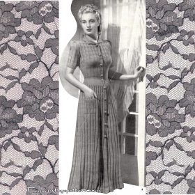 Vintage Dress PDF knitting pattern