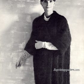 Vintage Mohair Coat Knit pattern downloadable PDF