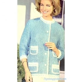 Vintage Mohair Jacket Knit Pattern downloadable PDF