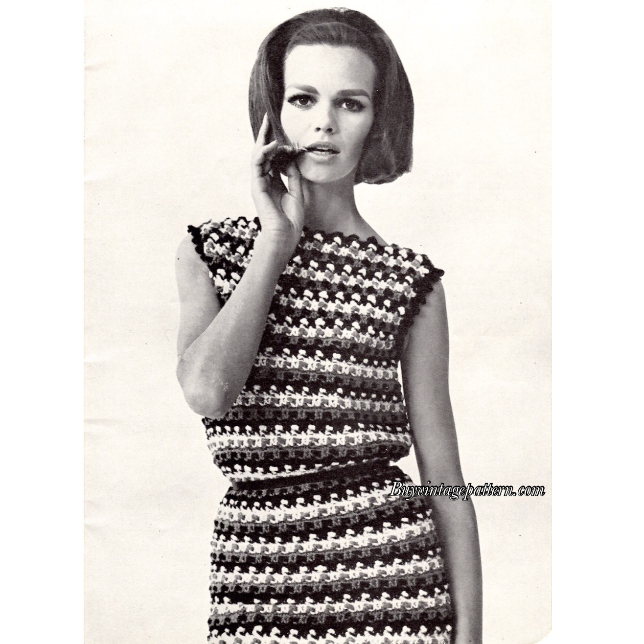 Vintage dress PDF crochet pattern