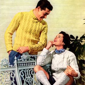 Vintage Cable Sweater PDF knitting pattern
