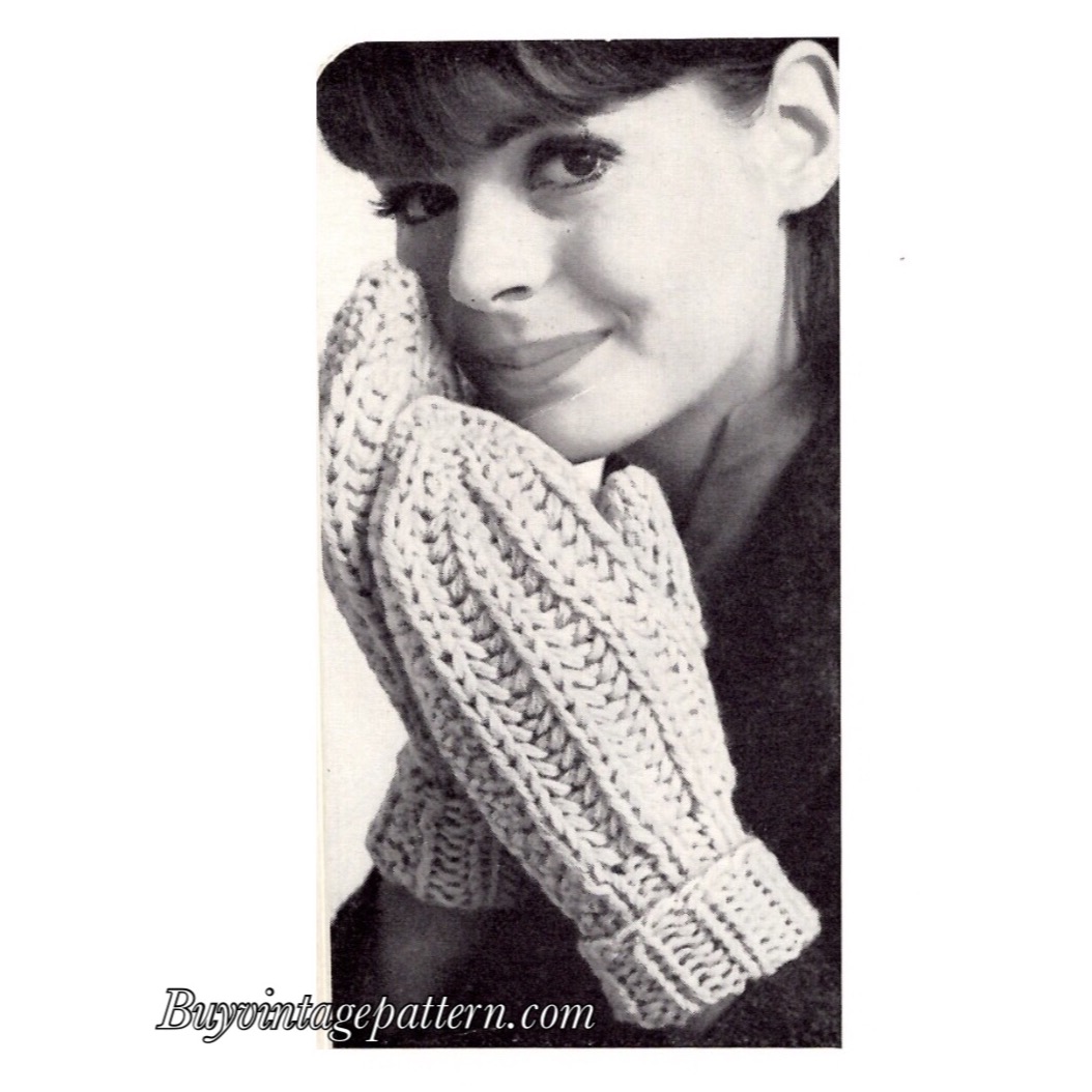 Vintage Mitts PDF Knitting pattern