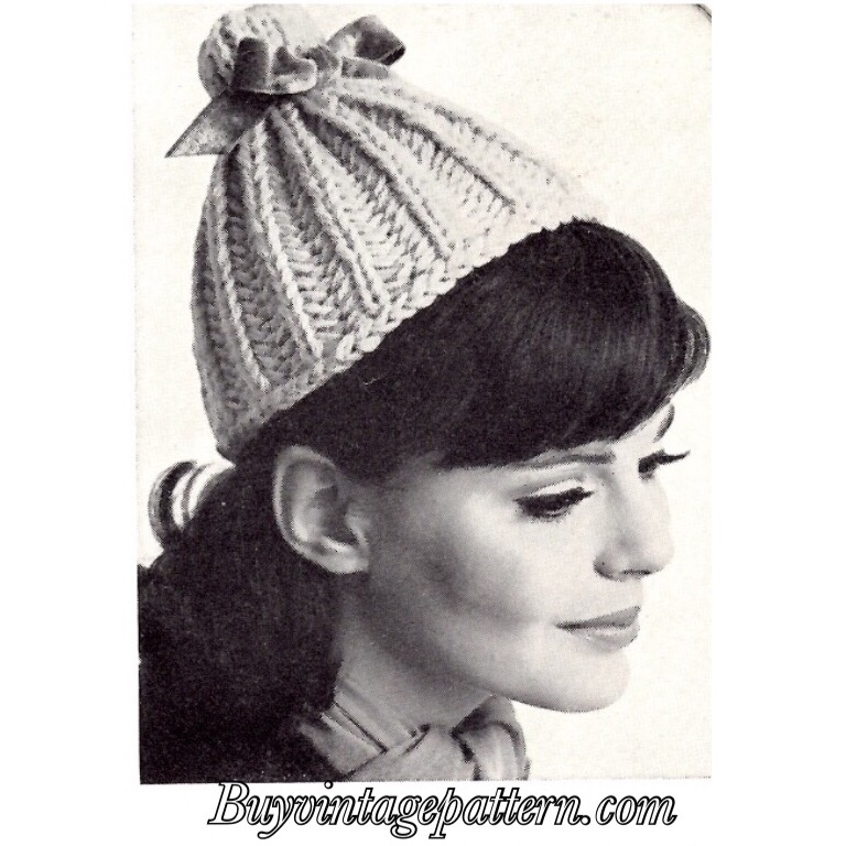 Vintage Hat PDF Knitting pattern